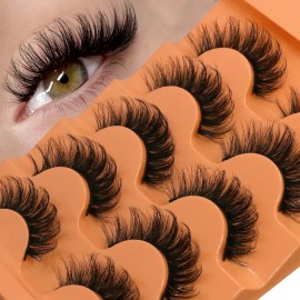 Pluffy Eyelashes, 5 Pares De Pestañas Rusas Gruesas En 8d
