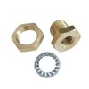 Legines Brass Pipe Fitting, Bulkhead Coupling Tank Fitting, 3/8" NPT