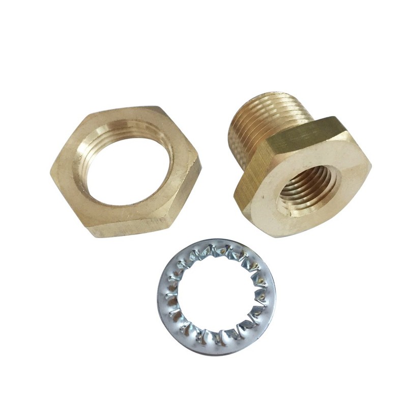 Legines Brass Pipe Fitting, Bulkhead Coupling Tank Fitting, 3/8" NPT