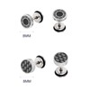 Epoch World 8 Pairs Stainless Steel Silver Earrings Men's Stud