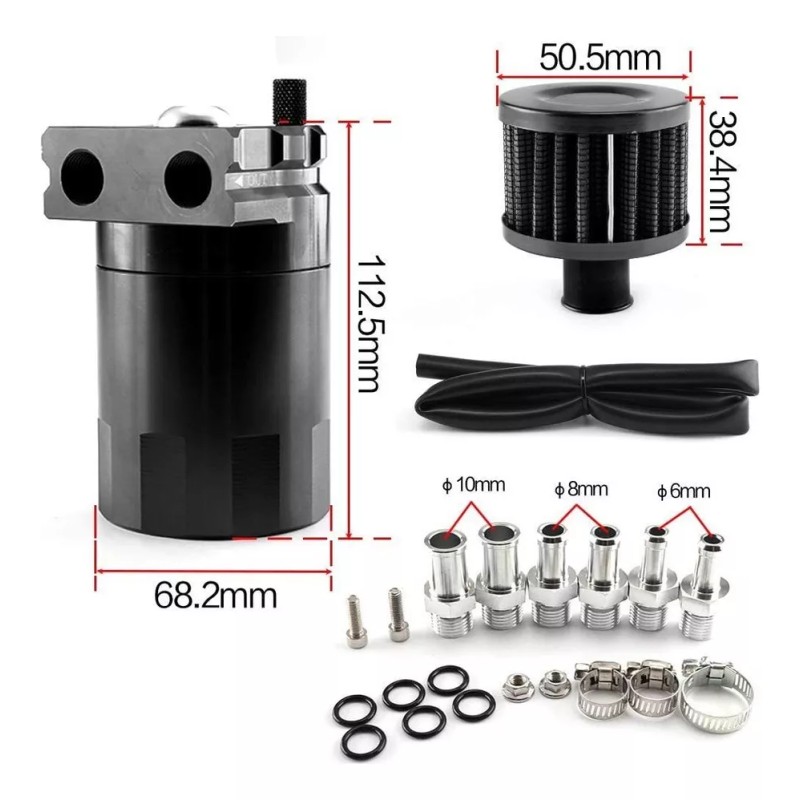 común (uso) Filtro Tanque Lata Captura Aceite Conflector Universal