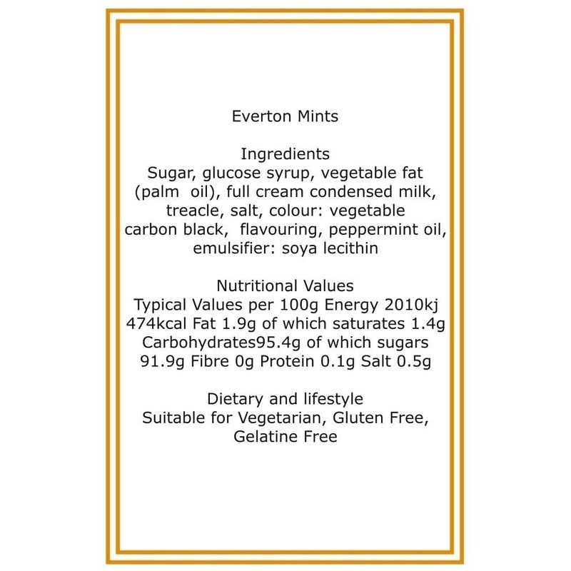 250g Rectangular Box Peppermint Pattern of Everton Mints