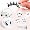Higu clace Magnetische-Wimpern,Magnet-Wimpern Ohne Eyeliner,Wimpern-Magnetisch Natürlicher Look,Magnetische Wimpern mit Applikator,Kein