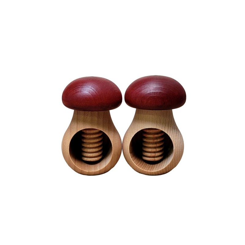 Wooden World 2 x Nutcracker made from natural beech wood