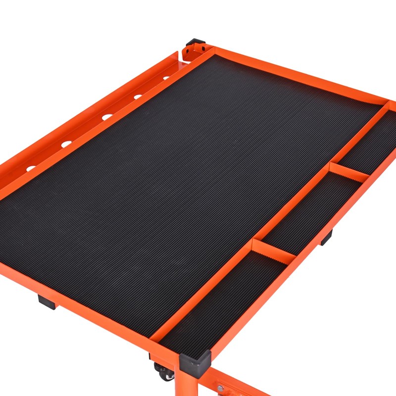 Aain A052 Mechanics Rolling Work Table, Adjustable Mobile Tray Table