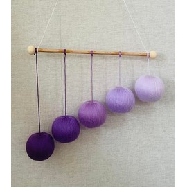 Montessori Gobbi Mobile, Montessori mobile for baby, Hanging mobile baby boy and girl (purple)