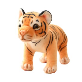 XIYUAN Tigers Plush Toy Stuffed Animal Plush Cat - Lifelike Tiger Stuffed Animals -Gift for Boys Girls (Yellow, 11.8 in) (Standing Tiger)