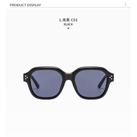 TECH-LINE-DIRECT FASHION ACCESSORIES Sunglasses Retro Square UV400 Protection Classic Sun Glasses Men/Women (Black Frame + Black Lens)