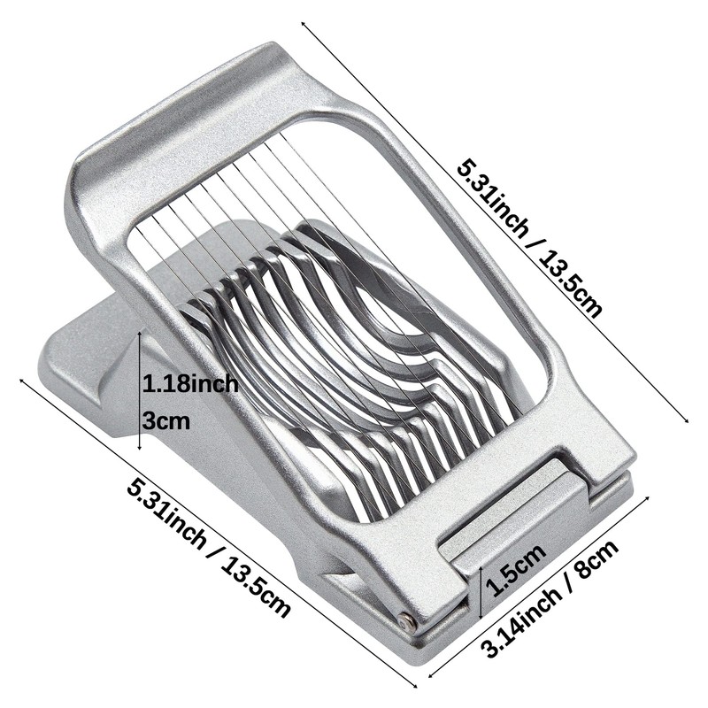 Egg Slicer,Heavy Duty Aluminium Egg Cutter for Boiled Eggs Egg