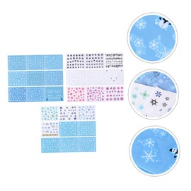 Baluue 2sets Xmas Nail Decals Full Coverage Snowflake Nail Tips Non-Toxic Waterproof Stylish Art Accessories for Women 60sheets*2