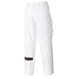 Portwest S817 Elasticated Painters Workwear Protection Pants White, Medium