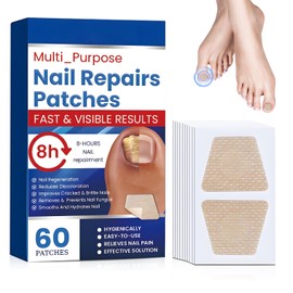 60 Stück Zehennagel Korrektur, Zehennagel Behandlung, Nagelgraben Reparaturpflaster, Spaltnagelreparatur Stärkende Nägel für Beschädigte Nägel und das Erscheinungsbild Verfärbter Nägel