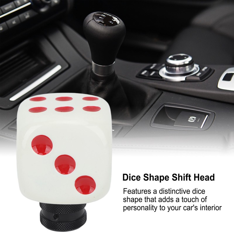 Dice Shape Shift Head Resin Gear Shifting Lever Knob Transmission