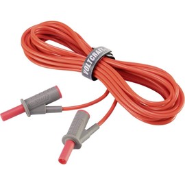 VOLTCRAFT MSB-501 Safety Test Lead Lamellar Plug 4 mm Lamella Plug 4 mm 5.00 m Red 1 pc.
