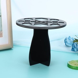 Soporte para secador de brochas, brochas de maquillaje portátiles de 14 agujeros, estante de secado acrílico para brochas de maquillaje para brochas de uñas