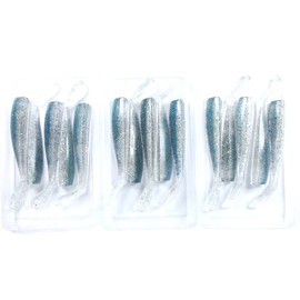 Momo Lure MVS Shad, 3.0 inches (75 mm), 3.5 inches (90 mm), 4.1 inches (105 mm), Momokari Shad, Momokari Magnum, Sea Bass Flounder, 3.5 inches (90 mm) - Inakko)