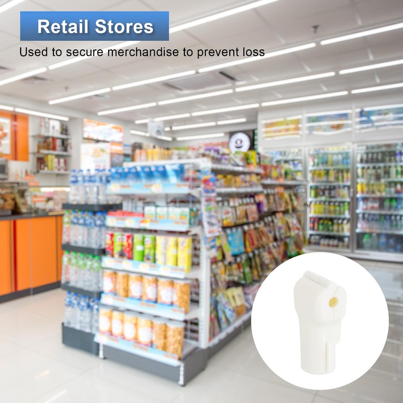 sourcing map 50pcs Peg Hook Lock, 4mm Pegboard Display Hook