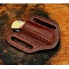 ADAM KNIVES Leather Pocket Knife Sheath For Belt, Slanted Sheath,
