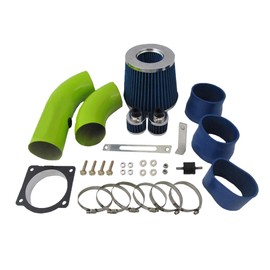 High Performance Parts Green Pipe Cold Air Intake Kit & Blue Filter Combo Compatible for Ford 97-00 Explorer/Ranger V6 4.0L SOHC
