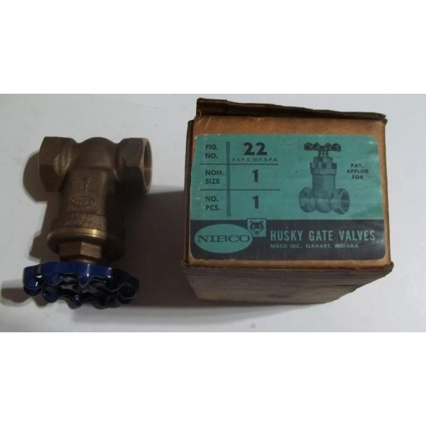Nibco Husky Brass Gate Valve No.22 1"NPT