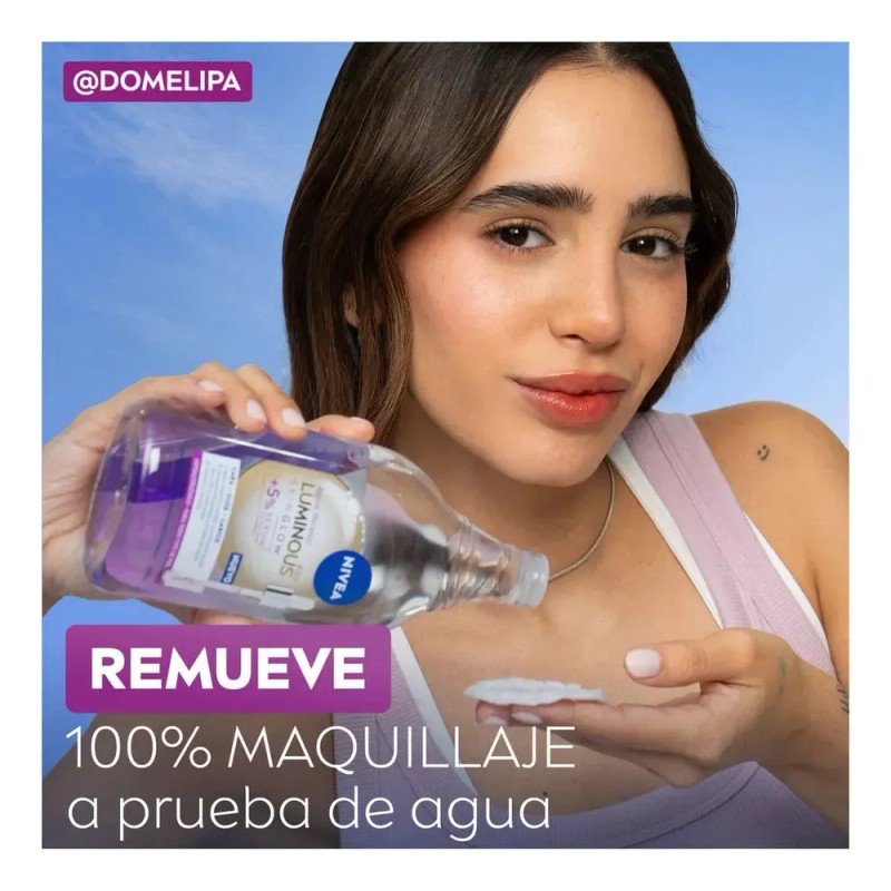 Agua Micelar Nivea Luminous 630 Skin Glow 400ml Todo Tipo