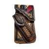 Leather Phone Belt Holster and Knife Holder Hand Tooled Handmade