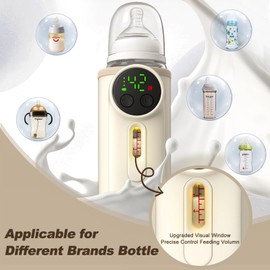 Portable Bottle Warmer - Fast Heating, Travel-Friendly. Precise Temperature Control, Leak-Proof, Nightlight. Perfect Baby Bottle Warmer, Hassle-Free and Comfortable Feeding