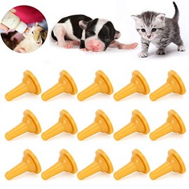 15PCS Puppy Nursing Bottle, Pet Bottle Nipple Silicone Soft Cat Dog Feeder Nipple Puppy Nursing Bottles Replacement Nipple for Pet Puppy Kittens