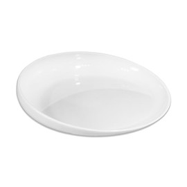 Rehabilitation Advantage White Scooper Plate with Curved Sides