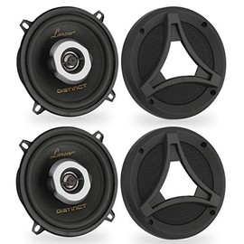 2-Way Universal Car Stereo Speakers - 160W Coaxial 5.25 Universal OEM Quick Replacement Component Speakers Vehicle Door/Side Panel Mount Compatible, Pro Audio Car Speakers - Lanzar DCT5.2 (Pair)