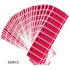 100Pcs Tamper Evident Security Stickers Tape Resistant Labels Seals Safety Prevent Opened Void (Red 300pcs)