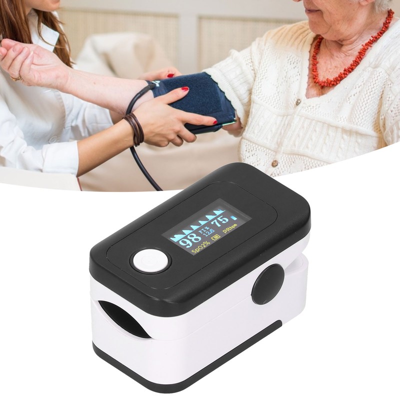 Fingertip Pulse Oximeter LED Screen Blood Oxygen Saturation Monitor with