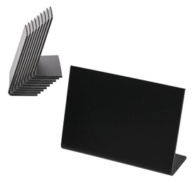 HMF 46424 Table Stand Chalkboard | 10 Pieces | L-Stand | 10 x 7 cm | Black