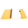 Sweda Recycled Foldover Notebook & Pen, Wire Bound, 5" x