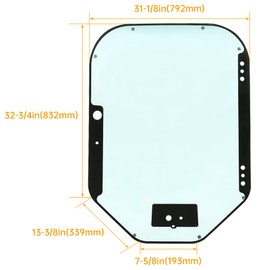 HECASA Door Glass Compatible with Bobcat M Series Skid Steer All Wheel Loaders A770 Skid Steer Loaders S450 S510 S530 Track Loaders T450 T550 Windshield Replacement for 7120401