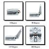 TopHomer 2 Pack Rounded Matte Black Door Hinges 2.36 *