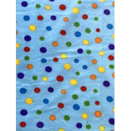 Rainbow Polka Dots Circus Anti-Pill Fleece Fabric by The Yard