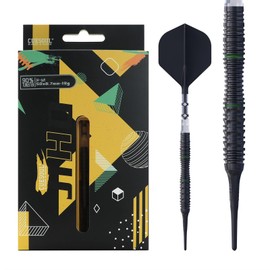 CUESOUL JIHO S4 19g Soft Tip 90% Tungsten Dart Set with Titanium Coating and Unifying Rust T19 Flight