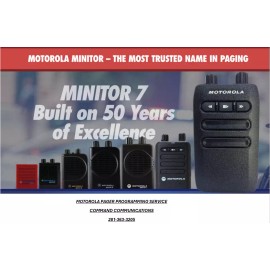 PROGRAMMING SERVICE  MOTOROLA MINITOR 3 4 5 6 7 III IV V VI VII PAGER PROGRAMMER