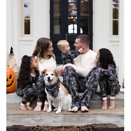 Burt's Bees Baby Baby Mens Family Jammies Matching Holiday Organic Cotton Pajamas, Spider Webs, XX-Large