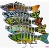 Unbranded 1pc 6-Segment Lifelike Fishing Hard Lure Crankbait with 3D