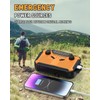 PRUNUS J-369 11100mWh Emergency Weather Radio, AA Batteries/Hand Crank/Solar/USB Charging,