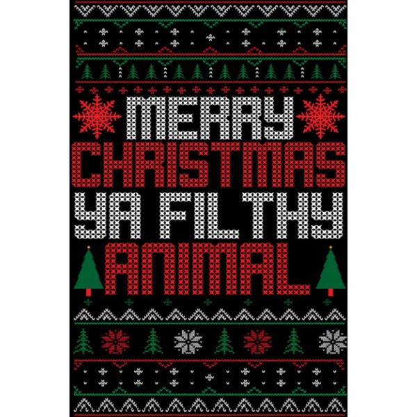 Merry Christmas ya filthy animal: Composition Notebook With Calendar 6X9