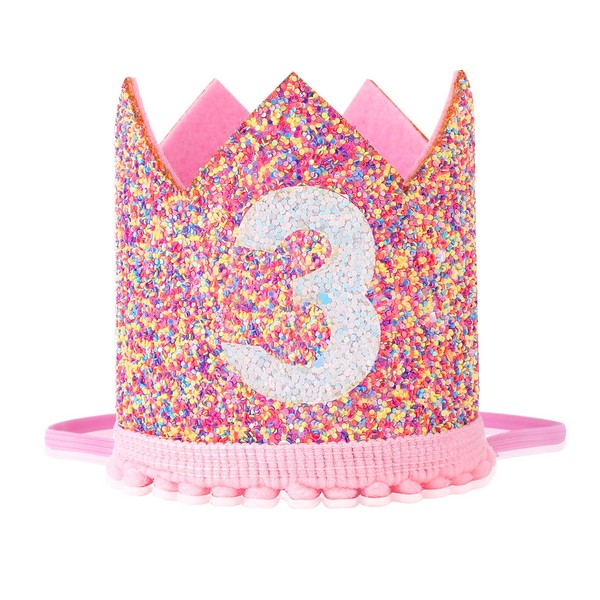 Aster Baby Girls 3rd Birthday Hat Princess Girls 3 Years