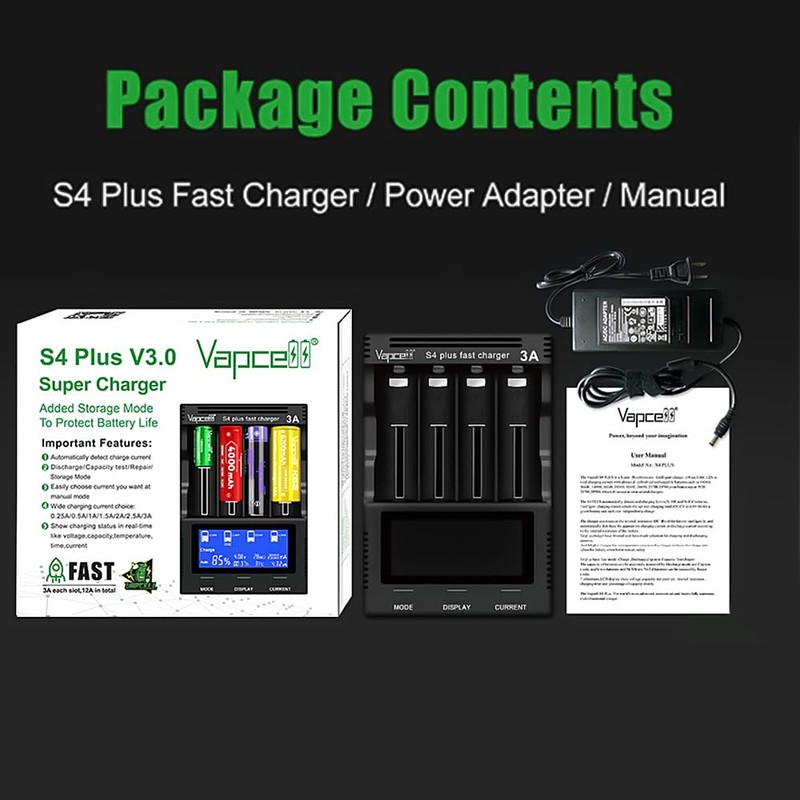 Sofirn Universal 4 Bay Smart Battery Charger with LCD Display
