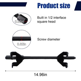 ZIMISI 2PCS 14" Coil Spring Compressor Tool, Universal Suspension Strut Remover Installer Tool with 2 Steel Jaws, Heavy Duty Macpherson Coil Spring Accessories for Truck Car