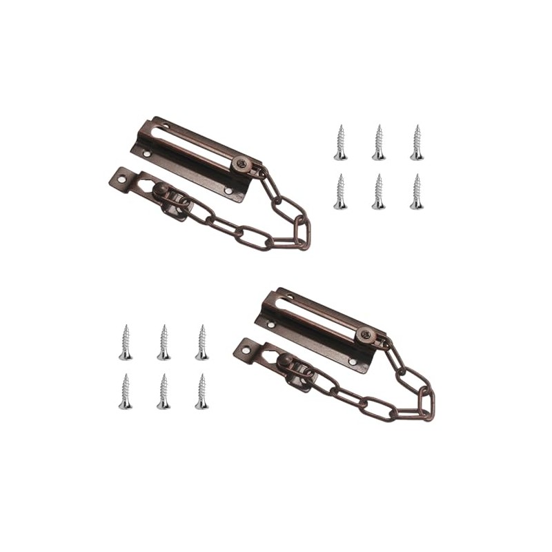 2Pcs Door Chain Lock Anti Theft Door Chain Security Chain