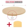 Unicook 12 Inch Round Pizza Stone, Heavy Duty Cordierite Bread