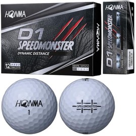Honma BT2003 D1 Speed Monster Golf Balls, 3 Dozen Set, 36 Bulbs, Honma, White