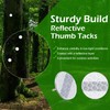 Lemecima 100 pcs Large Reflective Marking Trail Tacks Glow Bright